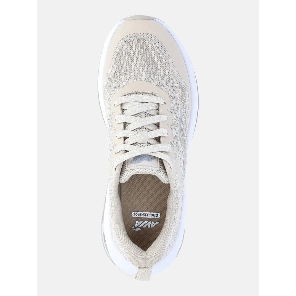 Avia O2 Air 360 AV-O2-AIR-360 Womens Beige Knit Athletic Walking Shoes Size 9